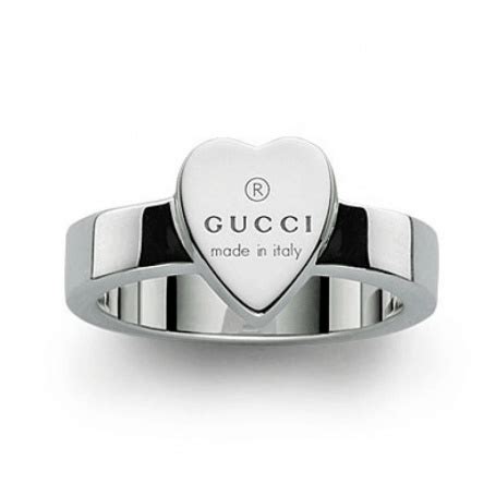 anello gucci fascia|Anello Gucci Trademark in argento con cuore .